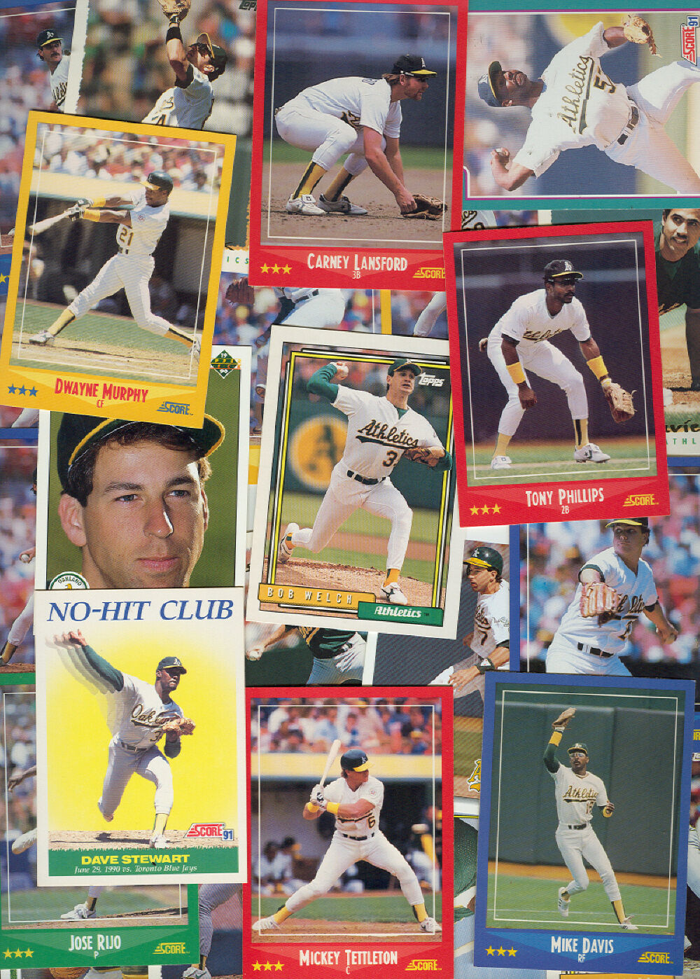 OAKLAND A&#39;S   BASEBALL CARDS 100 + 1990&#39;S TO PRESENT  !  EXCELLENT CONDI... - $1.69