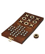 Tic Tac Toe und Solitaire-Brettspiel. Traditionelles, herausforderndes... - £26.84 GBP