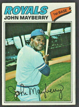 Kansas City Royals John Mayberry 1977 Topps Baseball Card #244 ex - £0.51 GBP