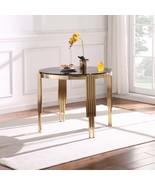 Round Glass Dining Table: Gold Legs, Modern Style - $8,401.41 MXN