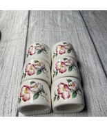 Lot of 6 Hand Painted Ceramic Napkin Rings Holders Made in Philippines F... - $11.00