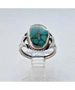VINTAGE SOUTHWESTERN 925 STERLING SILVER NATURAL TURQUOISE RING SIZE 4.25 - $1,254.55 MXN