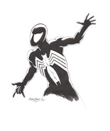 Bob McLeod Signed Original Marvel Comic Art Sketch ~ Spider-man in Black... - $296.99