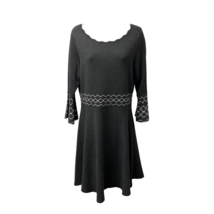 Danny &amp; Nicole Womens A Line Dress Gray Knee Length Geometric Stretch M - $7.69