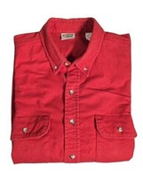 VTG Five Brother Shirt Men&#39;s XL Red Flannel Long Sleeves Pockets USA - £19.78 GBP