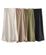Original  Woman 2025 Satin Skirt Women High Waist Long Skirt Women Summer - $18.00