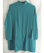 Women&#39;s Plus Size Lightweight Mock Neck Trapeze Oversized Tunic in Oasis... - £11.31 GBP