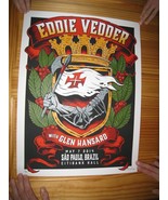 Eddie Vedder Poster Pearl Jam Sao Paulo May 7th 2014 - $617.24 CAD