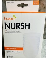 Boon Nursh Nurse Reusable Silicone Pouches 3 Baby 8 ozs Bottle-BRAND NEW... - $29.58