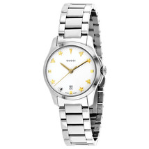Gucci Women&#39;s G-Timeless Silver Dial Watch - YA126572A - £674.34 GBP