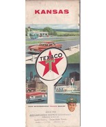 1964 Texaco Road Map Kansas - $141.44 MXN