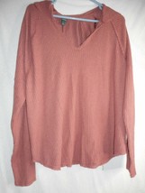 Wild fable Size 2x dusty mauve lightweight hoodie v neck top - $223.43 MXN