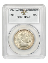 1914 50c PCGS MS65 ex: D.L. Hansen - £6,921.87 GBP