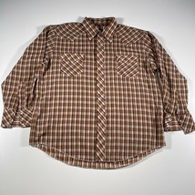 Vintage Chute #1 Western Pearl Snap Shirt Mens 2XL Brown Multicolor Cott... - $23.36