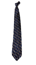 Fumagalli&#39;s Mens Geometric Neck Tie 58&quot;L  x 3.75&quot;W Black 100% Silk Made ... - $23.67