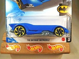 2021 Hot Wheels #56 Batman 2/5 The Batman Batmobile Blue w/Yellow Ra Spoke Wheel - £5.86 GBP