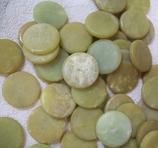 Natural Jade and Rose Granite round Jem Stones, Used, for arts and crafts - $20.00+