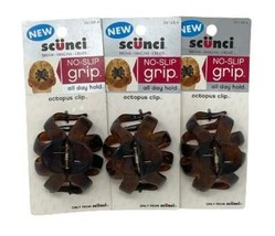 Scunci Octopus Clip (3 in) No-slip Grip All Day Hold (3 Pack) 36168-A - £7.86 GBP