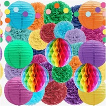 Rainbow Splash Party Kit: Vibrant 30-Piece Decor Set for Birthdays, Bridal &amp; Bab - $30.68