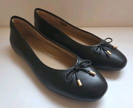 Fitflop Delicato Bow Soft Leather Ballet Flats Comfort Black Women&#39;s Sz ... - €68,28 EUR