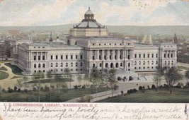 U. S. Congressional Library Washington D. C. Postcard 1906 UDB - £2.23 GBP