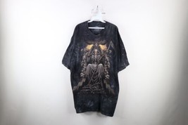 Streetwear Mens 2XL Acid Wash Grim Reaper Skeleton Skull MMA Fighting T-... - $39.55