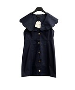 English Factory Dress Womens L Navy Blue Mini Scalloped Structured Preppy - €33,07 EUR
