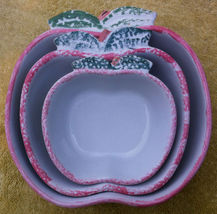 Ceramic apple nested bowls (3) - $45.00