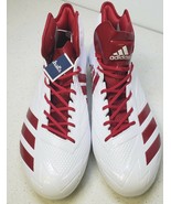 Men&#39;s Football White/Red Power Size 16 Adidas Adizero 5 Star 6.0 Mid Cle... - $81.98 CAD