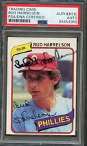An item in the Sports Mem, Cards & Fan Shop category: 1980 Topps #566 Bud Harrelson Signed Card PSA Slabbed Auto Phillies
