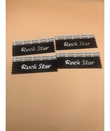 Set of 4 “Rock Star” Stack-a-Ribbon Badge Attachment Black Silver Name T... - €5,90 EUR