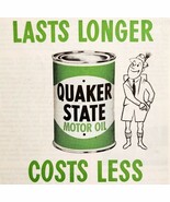 1950 Quaker State Motor Oil Advertisement Automobilia Pennsylvania Crude... - $482.13 MXN
