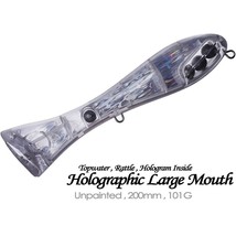 3PCS 20cm 101g Holographic Rattle Popper Unpainted Bait Blank Fishing Lu... - £14.04 GBP
