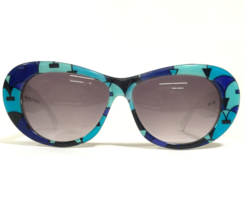 Vintage Emilio Pucci Sunglasses 91060 PU.59 White Blue Green Abstract Pattern - £223.56 GBP