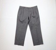 Vintage 90s Streetwear Mens 36x27 Pleated Wide Leg Chino Pants Trousers ... - $54.40