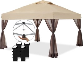 CROWN SHADES 10x10 Pop up Canopy Including 4 Removable nettings, 4 Ropes, 8 - £176.61 GBP