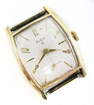 Vintage Mens Elgin 19 Jewel 10K RGP Wristwatch Starcase 9525 - Runs - £155.74 GBP