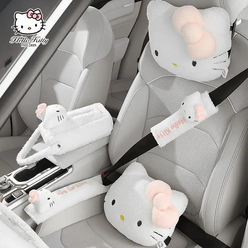 Genuine Kawaii Sanrio Car Steering Wheel Protective Cover Hello Kitty Cartoon - £16.51 GBP+