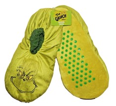 Dr Seuss The Grinch Fuzzy Babba Slippers Men&#39;s M/L (7.5-9.5) Or L/XL (10-12) Nwt - £13.79 GBP
