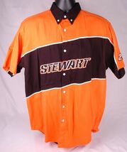 WINNER'S CIRCLE Tony Stewart Short Sleeve Shirt-Orange Black-L-Cotton - $29.99