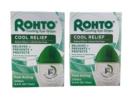 Rohto® Cool Redness Relief Cooling Eye Drops, 0.4 fl oz Exp 09/2024 Pack of 2 - £12.44 GBP