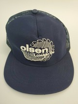 Trucker Hat Cap Mesh Snapback Navy Blue Olsen Co One Size Fits All - £11.31 GBP