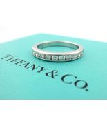 Tiffany &amp; Co. Platinum Shared Channel Wedding Diamond .33ct 3mm Band Rin... - $2,100.00