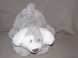 Babies Toys R Us Stuffed Plush Koala Baby Puppy Dog Gray White Curly Soft Lovey - £25.31 GBP