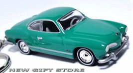 RARE!! KEY CHAIN GREEN VW VOLKSWAGEN KARMANN GHIA VOLKSWAGON LTD EDITION... - $38.98