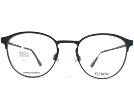 Marchon Eyeglasses Frames Flexon E1089 412 Matte Navy Blue Round 51-20-140 - $111.65