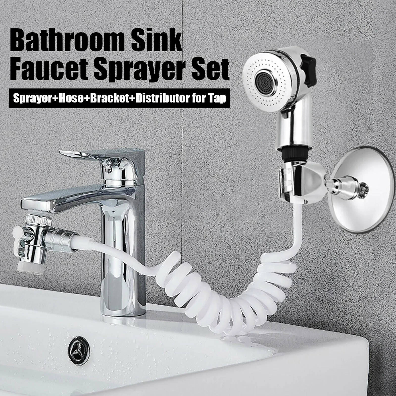 House Home House Home Bathroom Sink Faucet Sprayer Water Tap Extension Nozzle Ad - £26.34 GBP