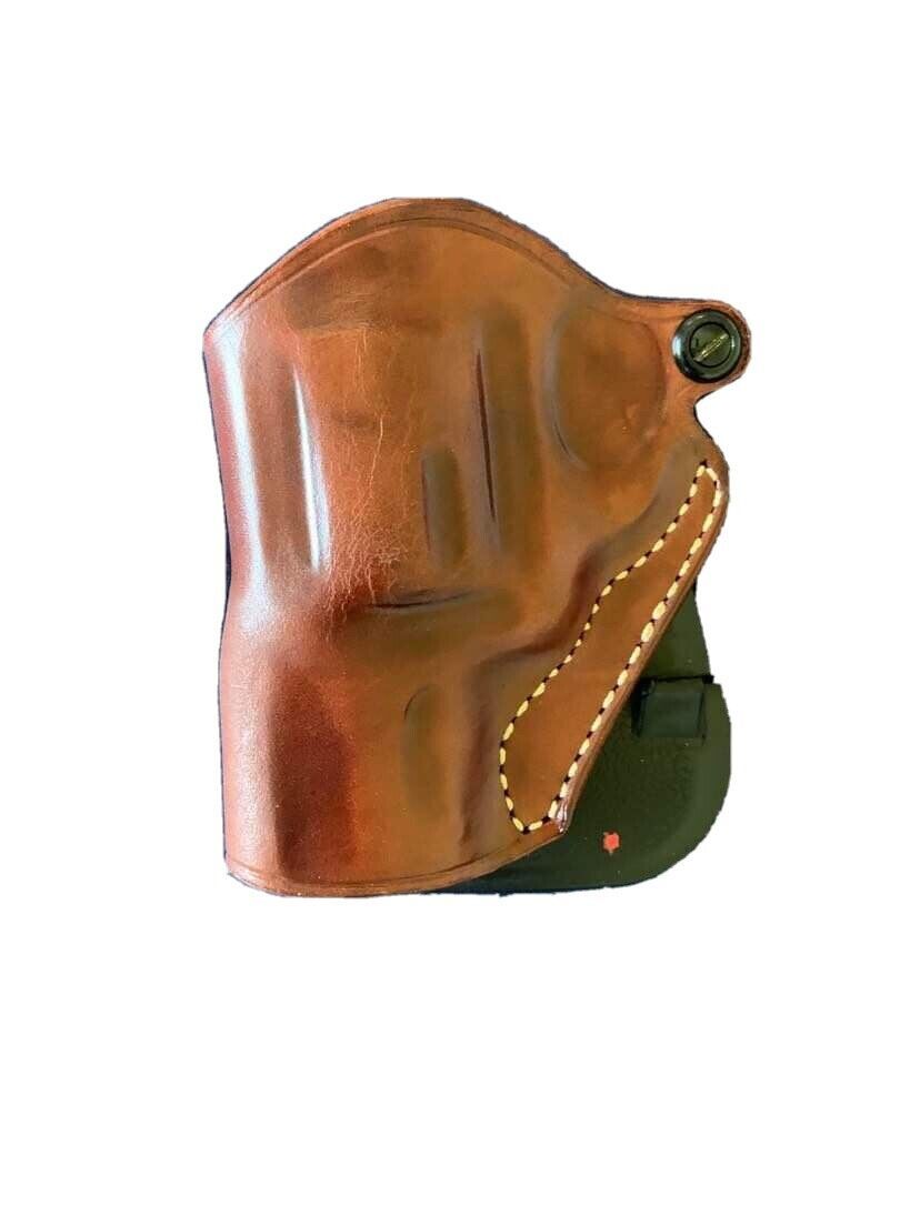 Fits S&amp;W J-Frame 442, 649 Bodyguard 2”BBL Leather Paddle Holster#1056# LH - $49.49