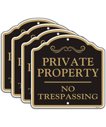 Doninex Large (4 Pack) Private Property No Trespassing Sign, 12X12 Inche... - £35.06 GBP