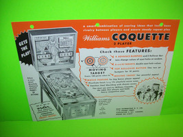 COQUETTE 1962 Original Pinball Machine Flipper Flyer Vintage Promo Game ... - $47.03